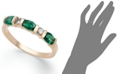 Macy's 14k Gold Ring, Emerald (3/4 ct. t.w.) and Diamond (1/8 ct. t.w.) Ring